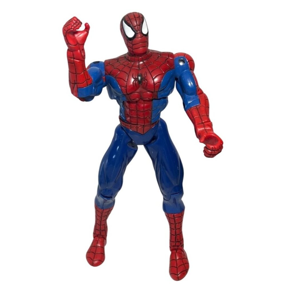 2001 Marvel Spider-Man Action Figure 12" Poseable Collectible Toy Red & Blue